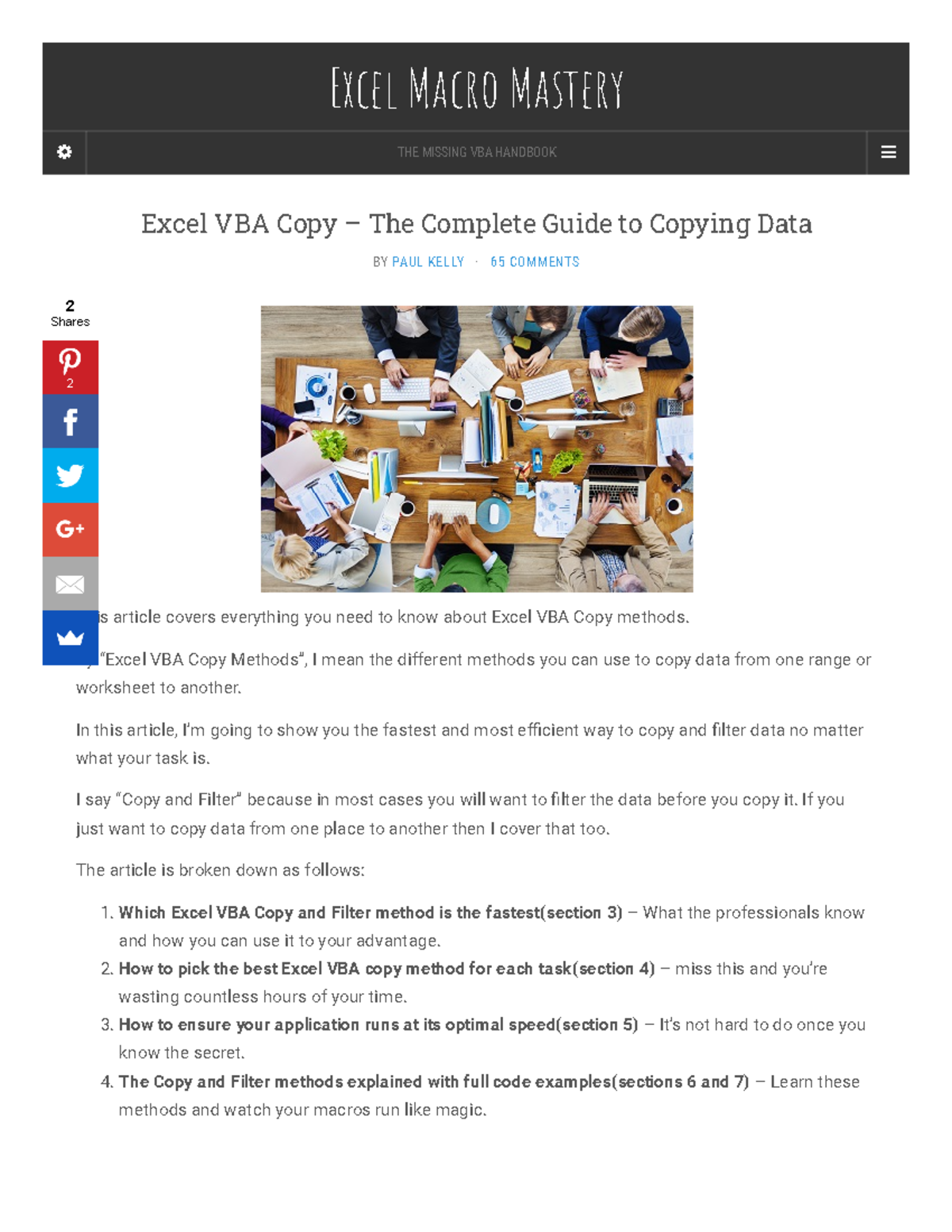 2 Copy - Excel Macro Mastery THE MISSING VBA HANDBOOK Excel VBA Copy ...
