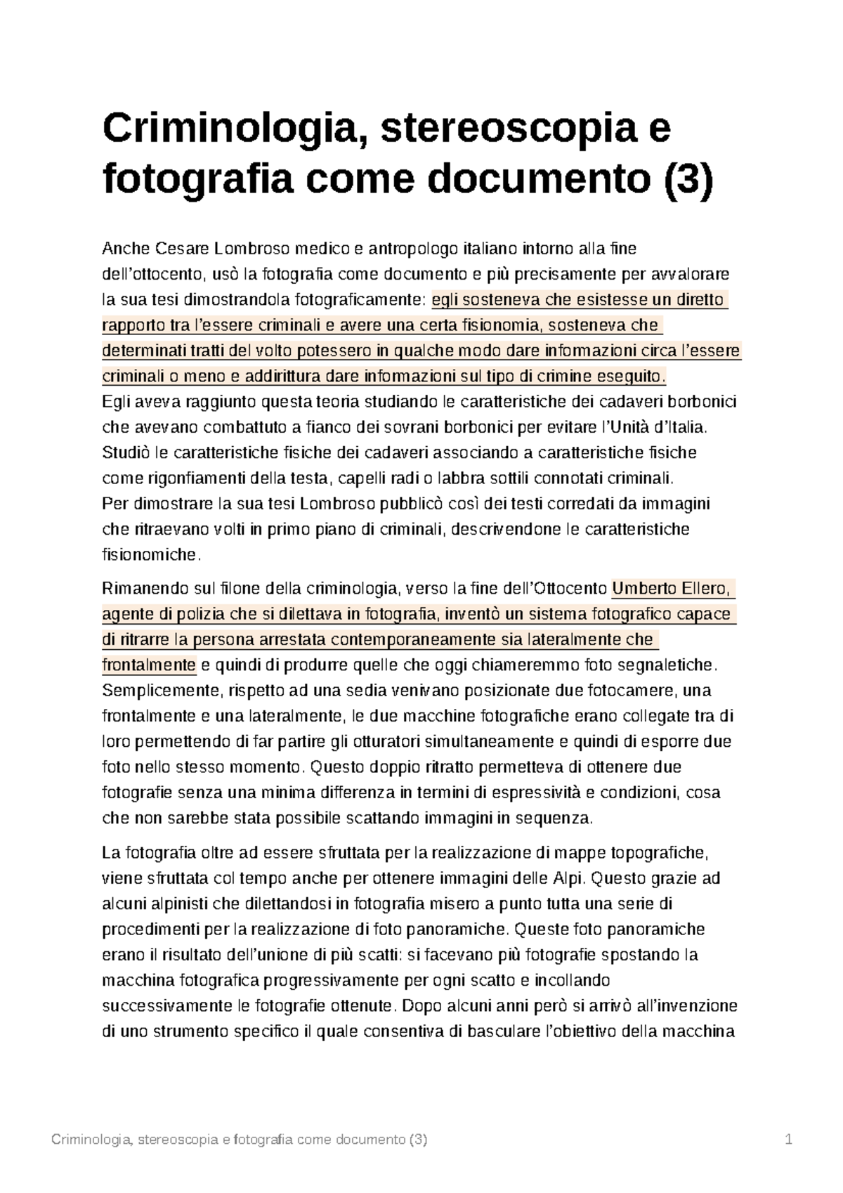 Criminologia stereoscopia e fotografia come documento storia della ...