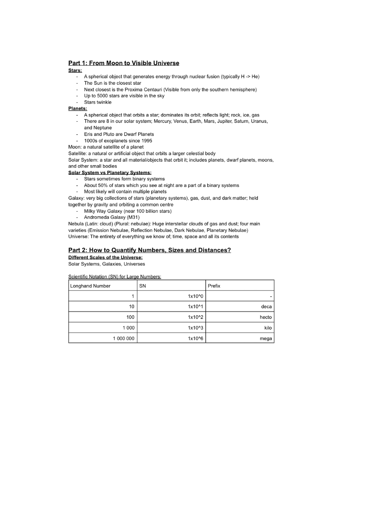 Astronomy - Notes - ASTR103 - Studocu