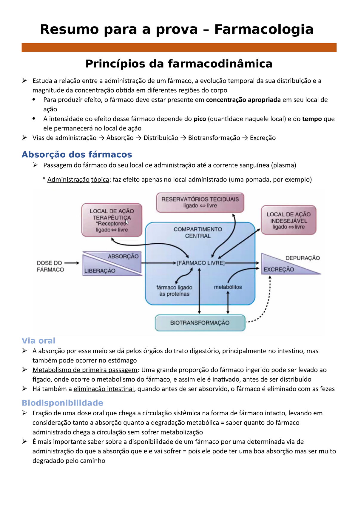 Resumo farmacologia Farmacodinâmica interações ação antibacteriana Resumo para a prova