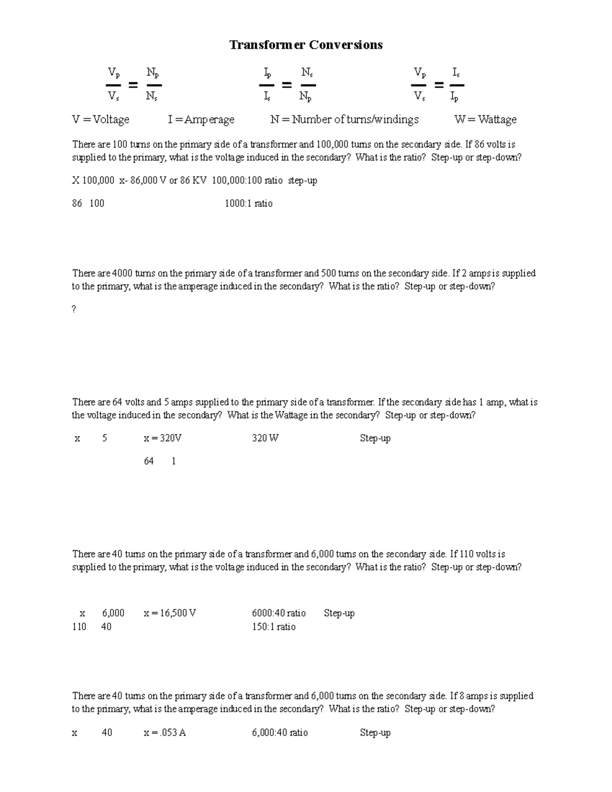 UTF-8''Transformer%20Conversions%20Worksheet%20-%202021 - Transformer ...