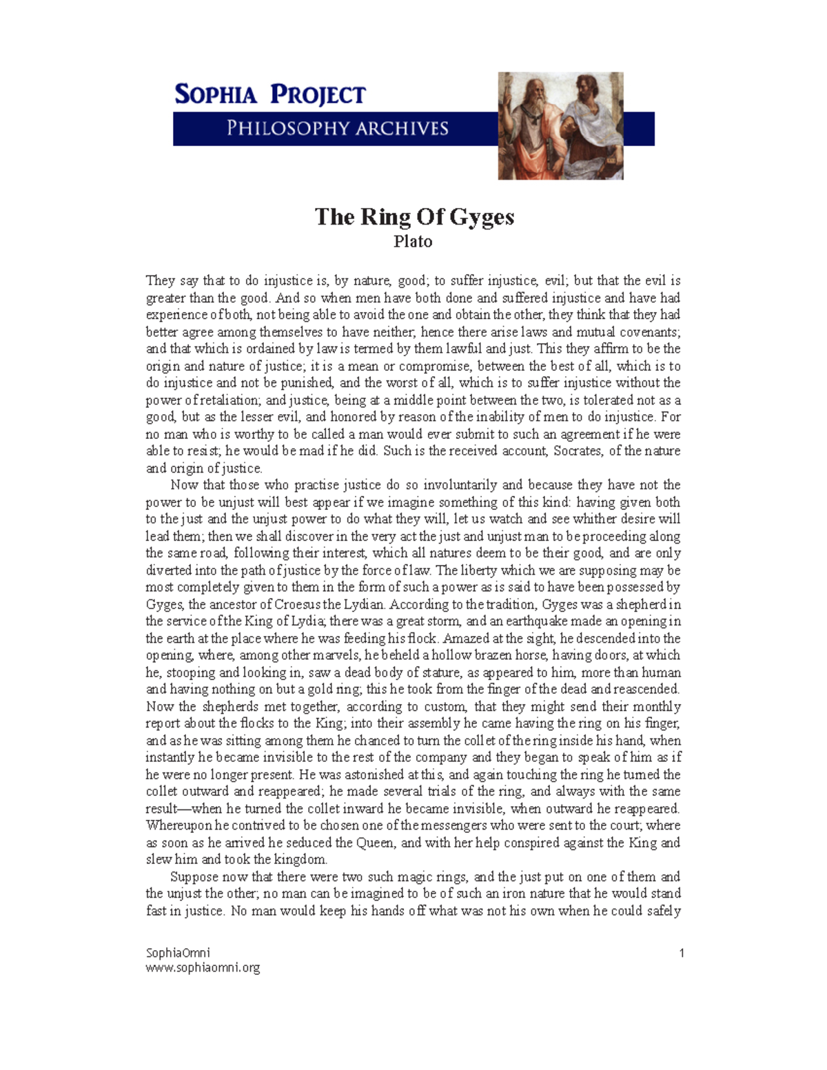 Plato Ring of Gyges Ethics SophiaOmni 1 sophiaomni The Ring Of