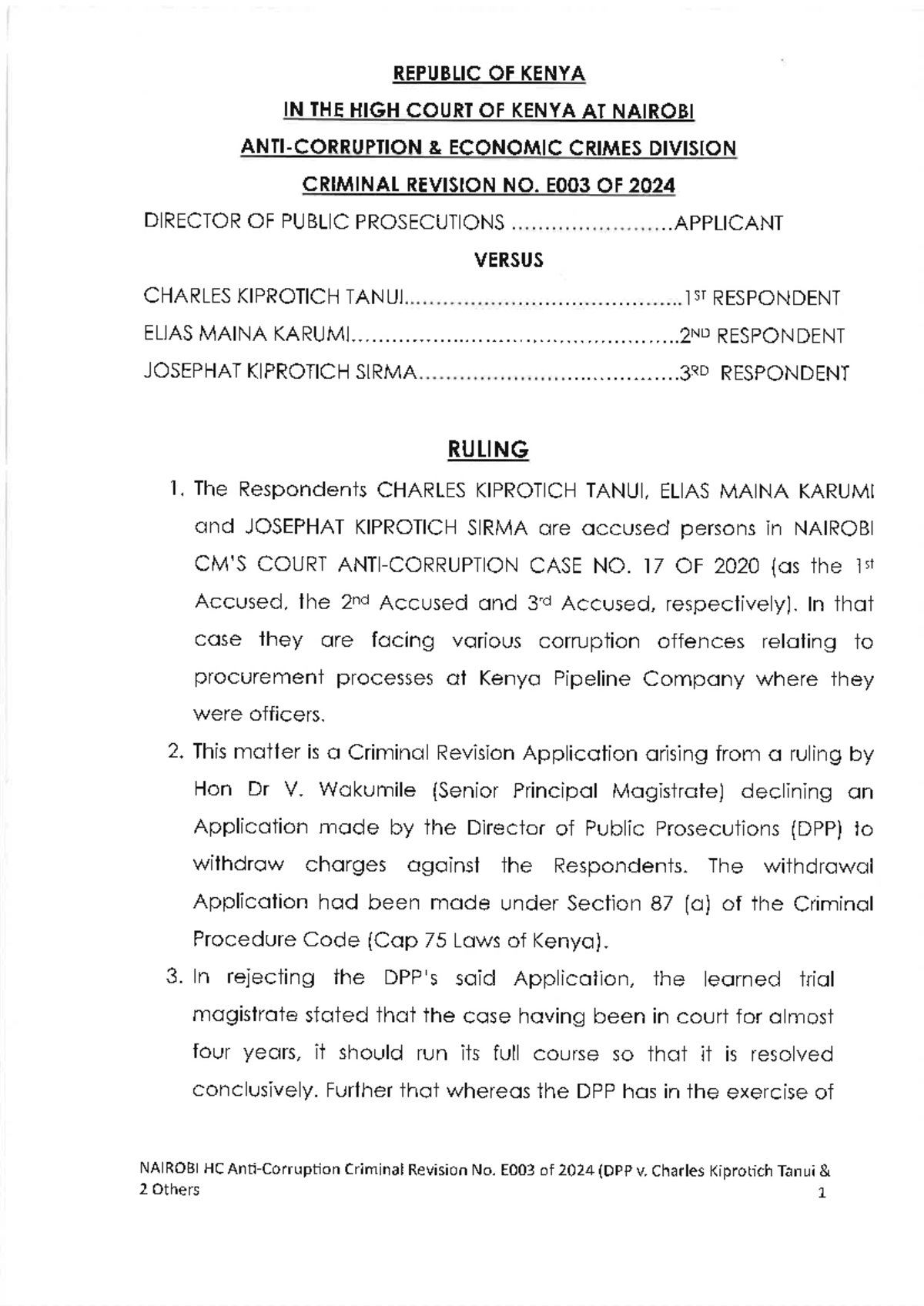 Recusal of a Judge Nixon Sifuna - criminal Litigation - Studocu