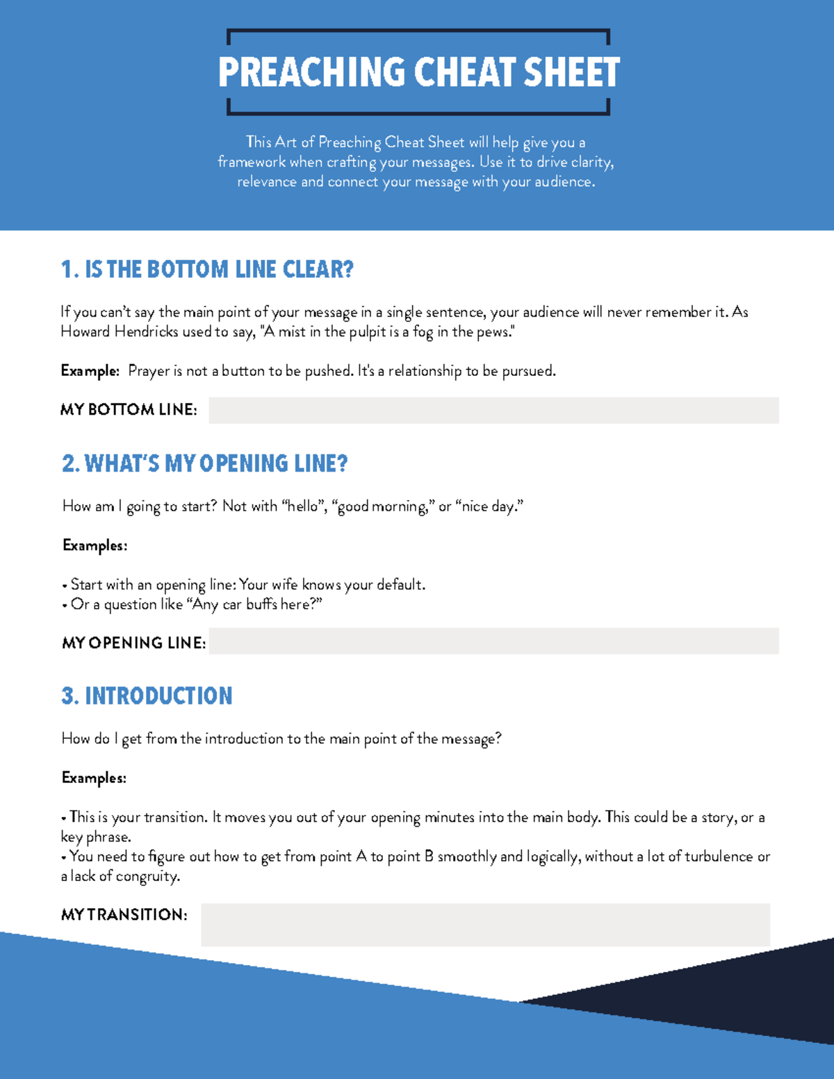 The Preaching Cheat Sheet - PREACHING CHEAT SHEET This Art of Preaching ...