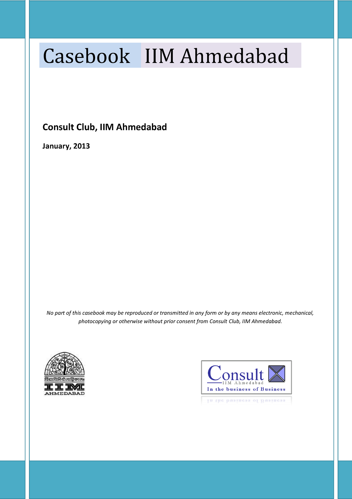 Iima-casebook Compress - Casebook IIM Ahmedabad Consult Club, IIM ...