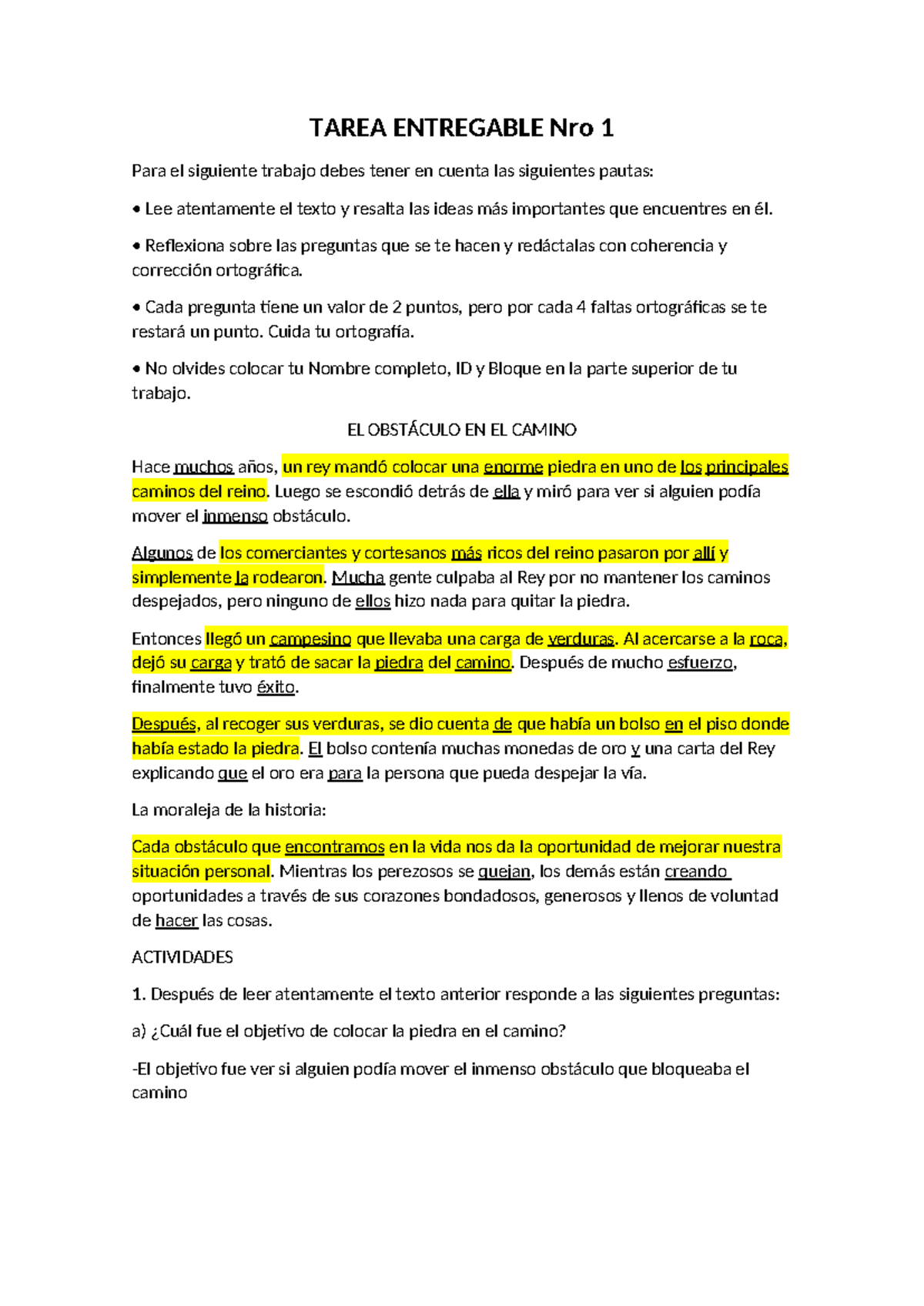 Entregable Nro 1 De Lenguaje Y Comunicacion Tarea Entregable Nro 1