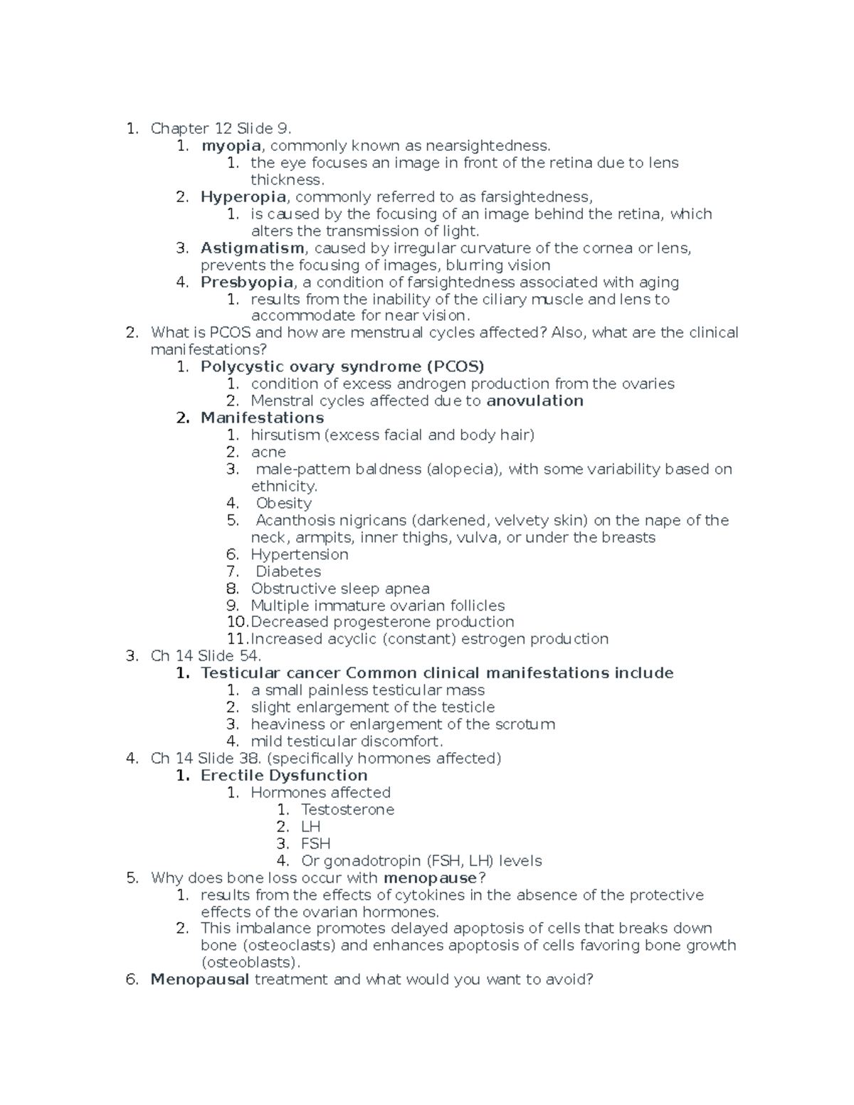 Exam 3 NUR221 Concepts - Accurate - Chapter 12 Slide 9. myopia ...