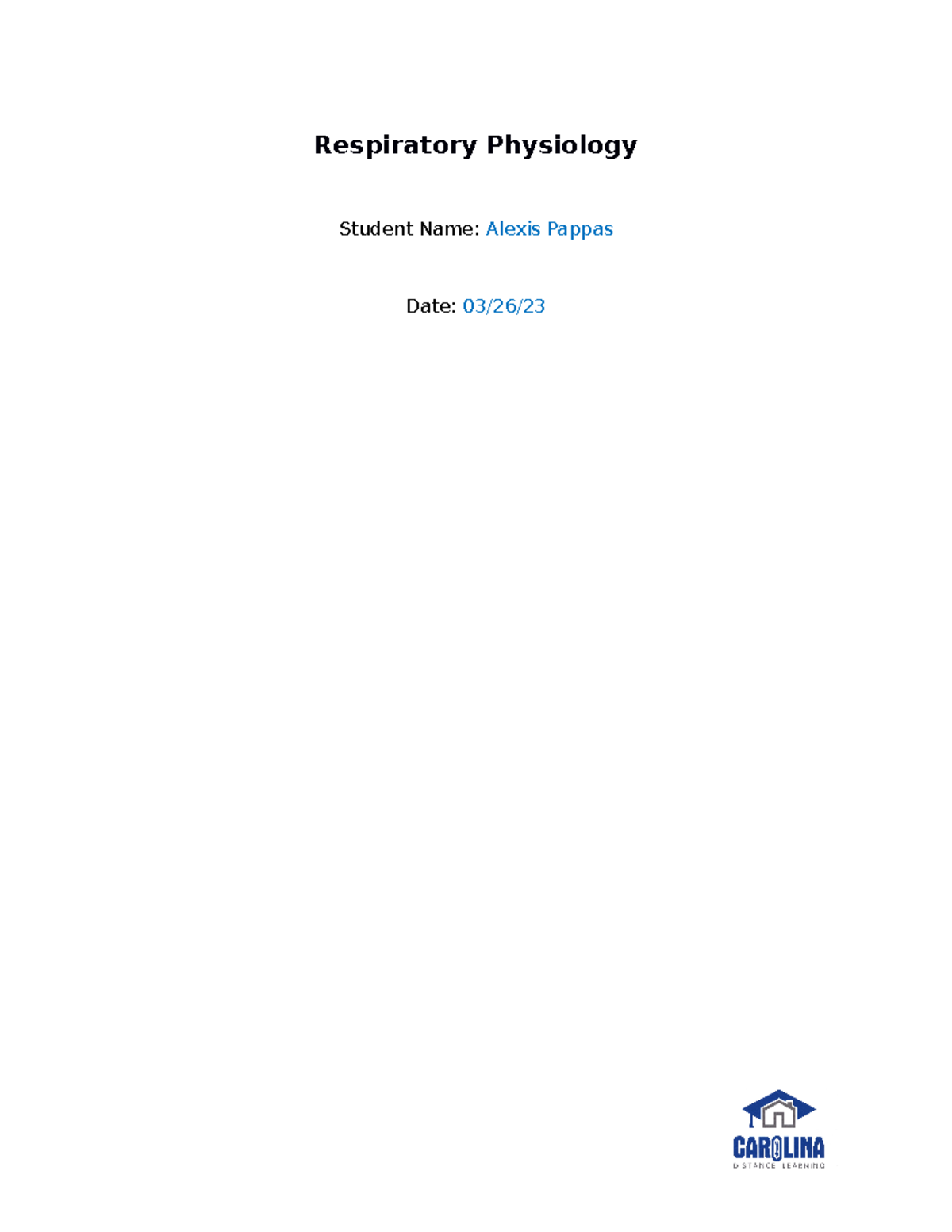 Lab 7 Respiratory Physiology Student Updated - Respiratory Physiology ...