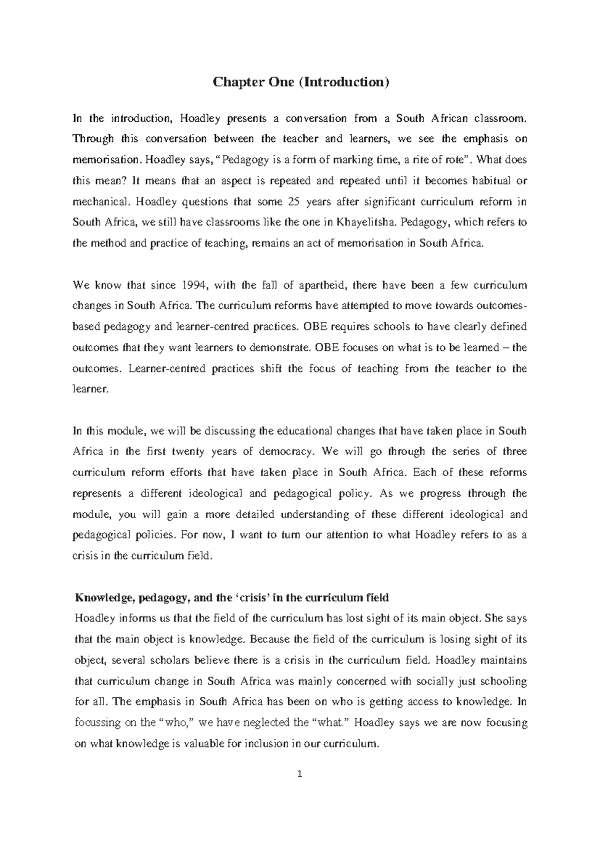 1 (b). Chapter One (Introduction) - Chapter One (Introduction) In the ...