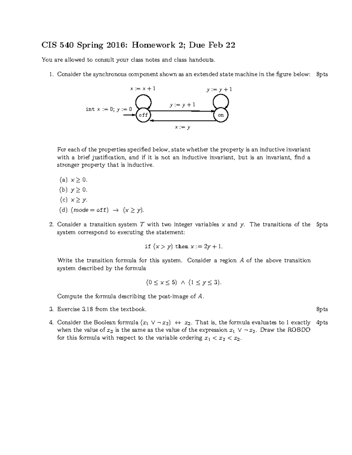 Seminar Assignments - Homework 2 - 4, 2016 - CIS 540 Spring 2016 ...