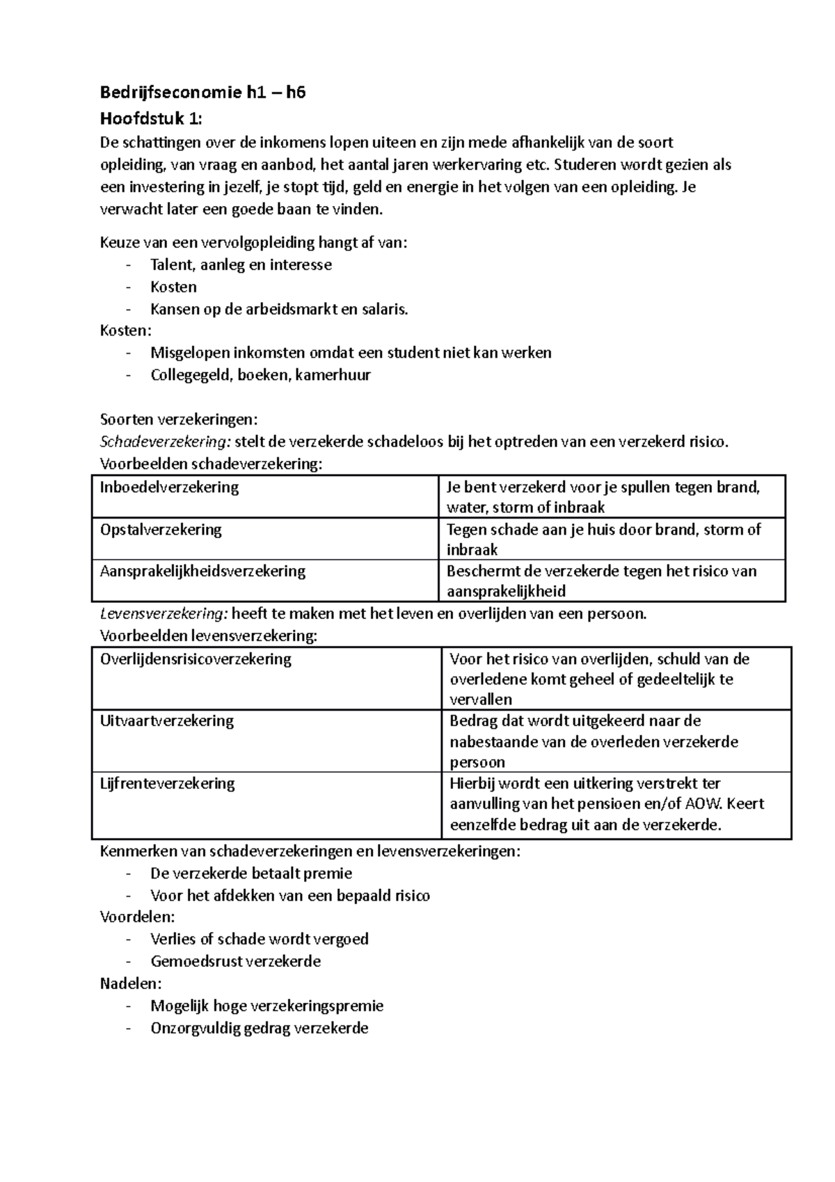 Bedrijfseconomie H1 Boekje Van Lweo Bedrijf Starten - Bedrijfseconomie ...