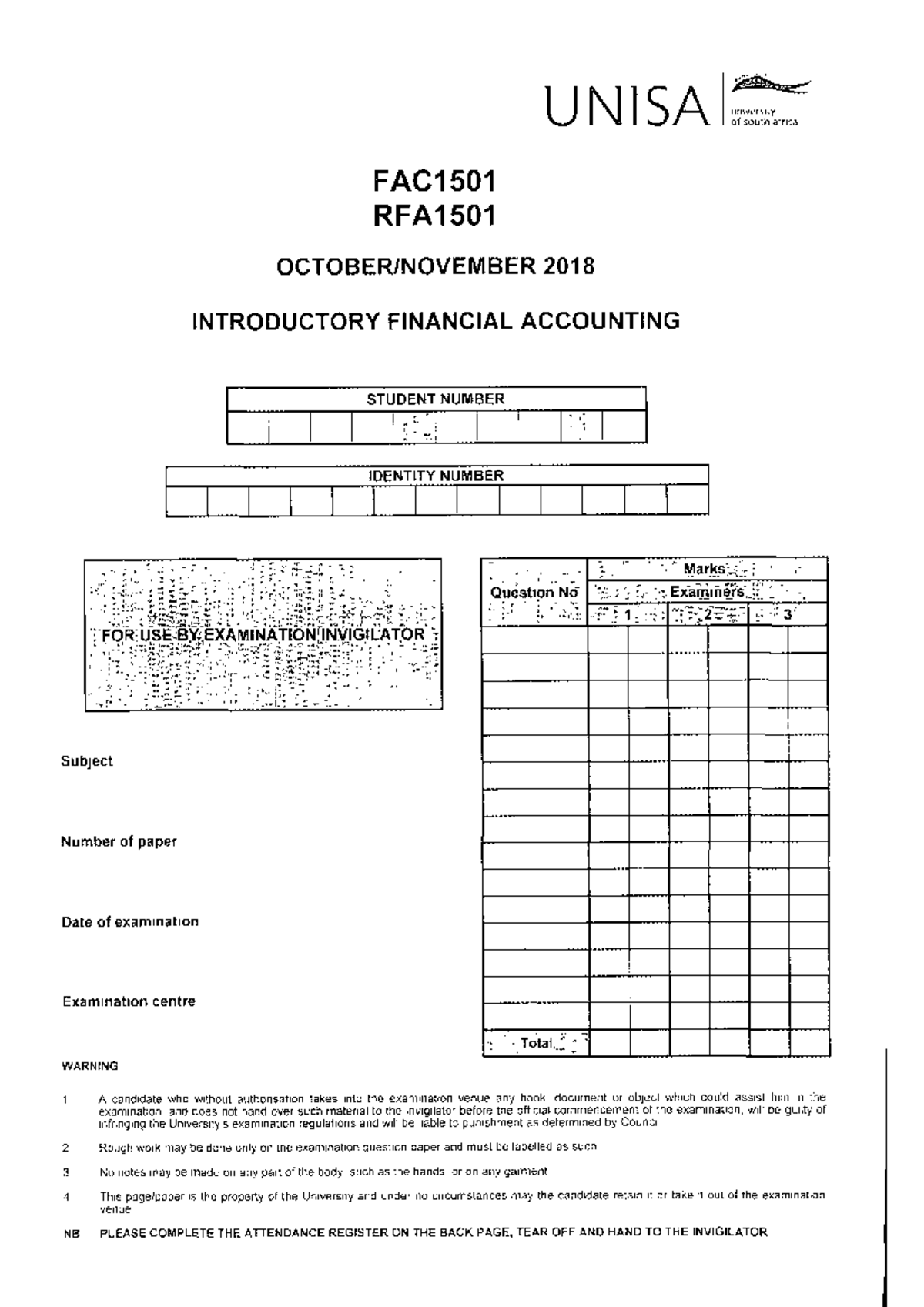 Fac1501 2018 10 E 1 Question Paper Fac1501 Unisa Studocu Fac1501 2018 10 E 1 Question Paper Fac1501 Unisa Studocu