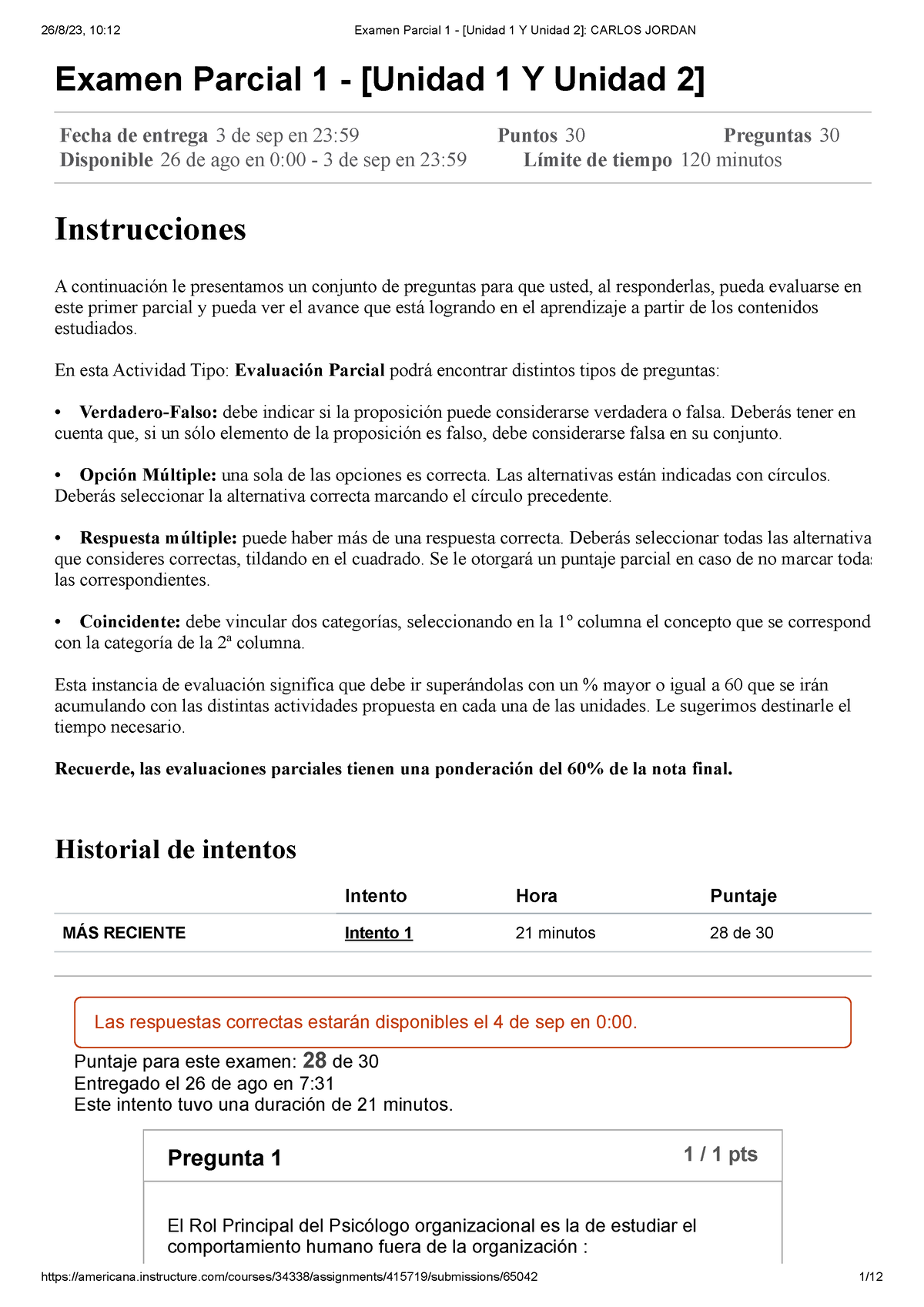 Examen Parcial 1 - [Unidad 1 Y Unidad 2] - Examen Parcial 1 - [Unidad 1 ...