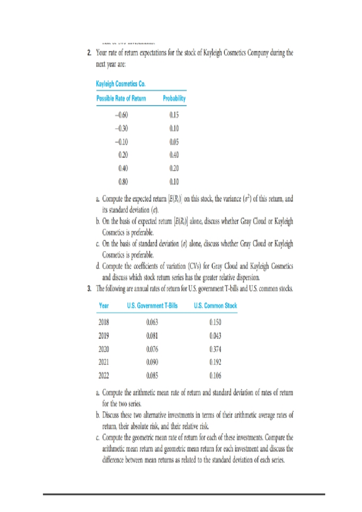 investing and financial markets assignment