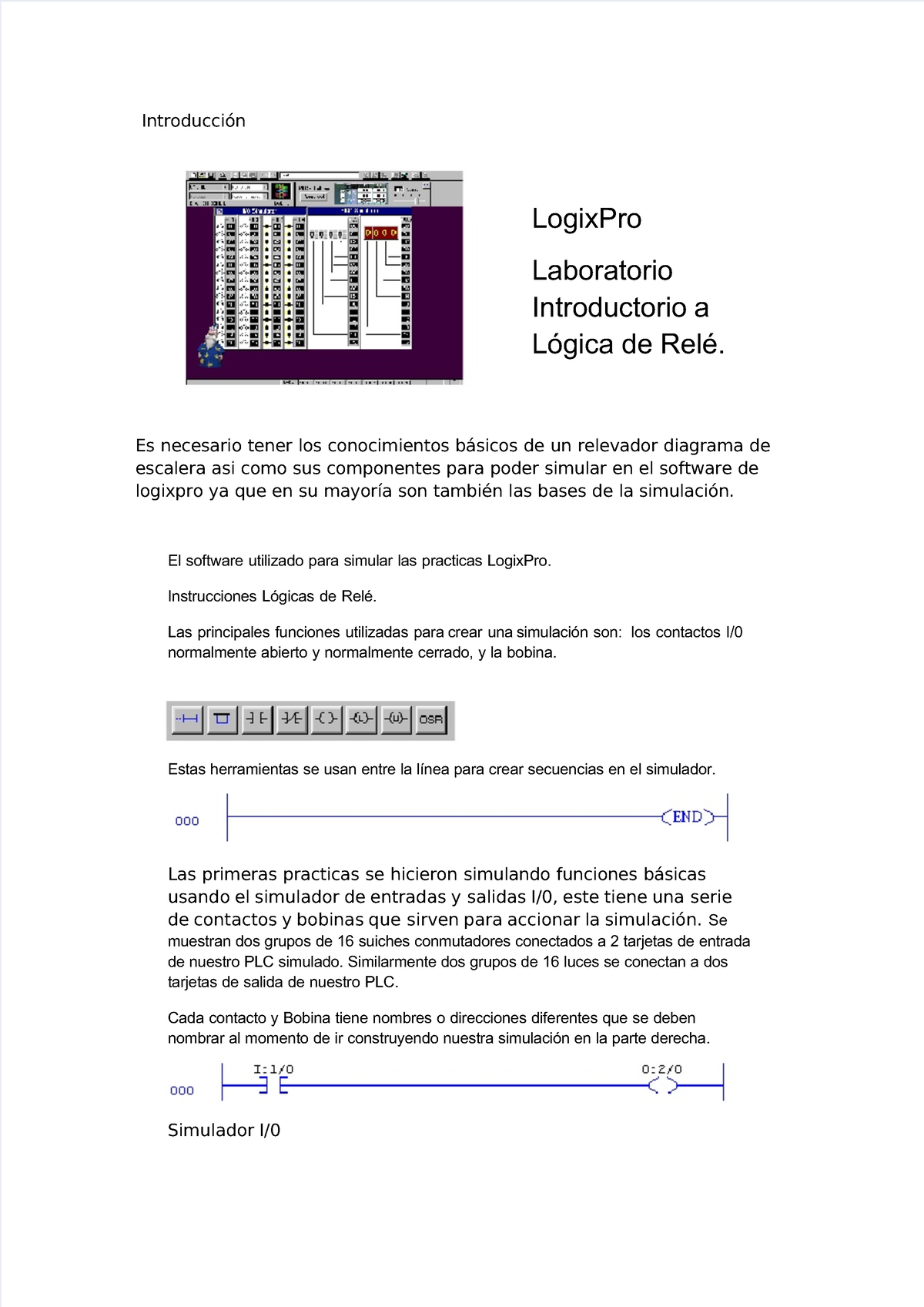 practicas de logixpro - Introducción Es necesario tener los ...