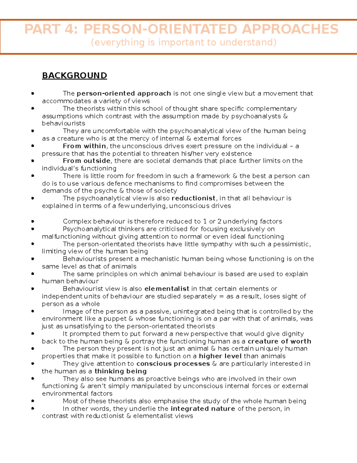 Psych 213 - All - BACKGROUND The person-oriented approach is not one ...