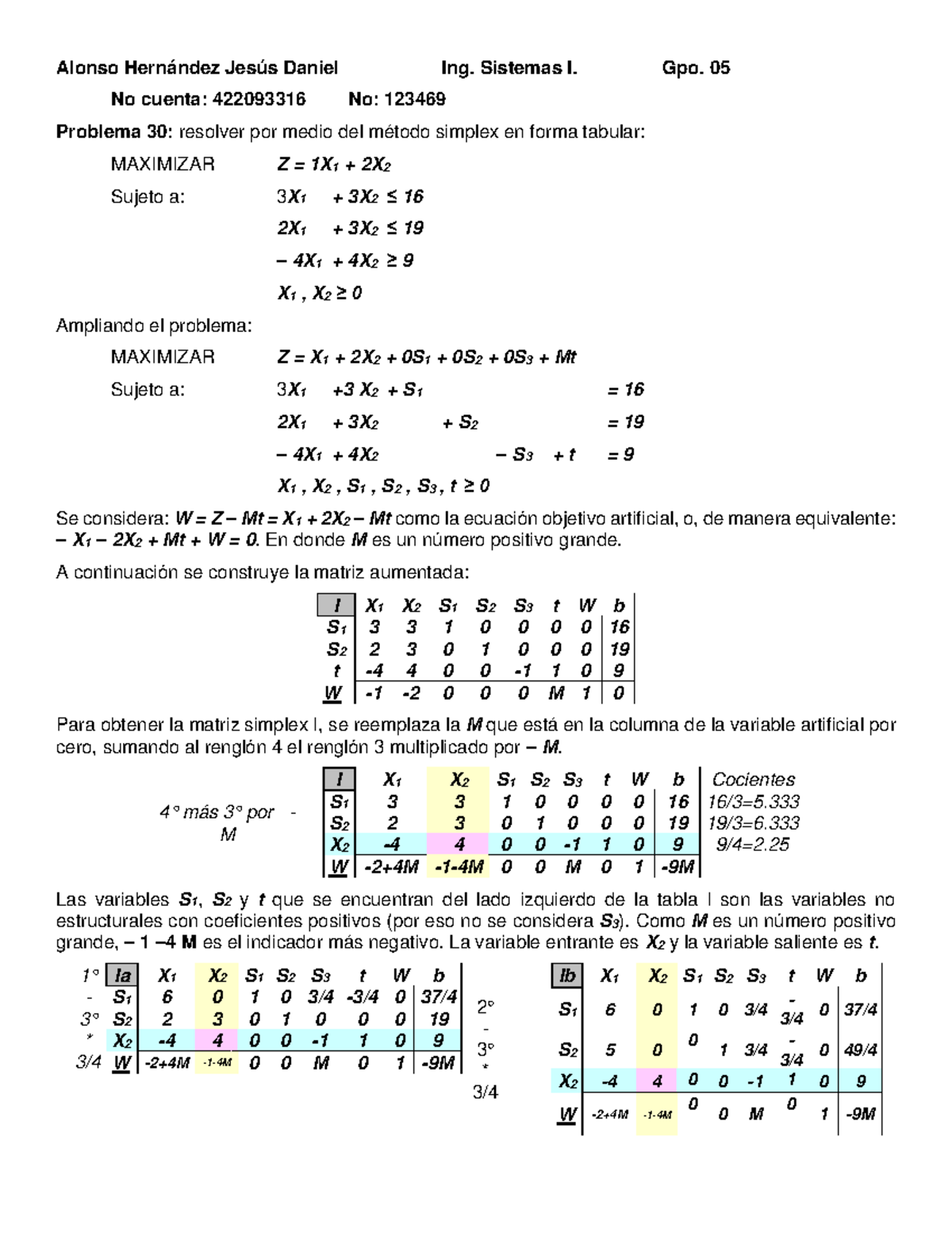 Tarea 6 m todo simplex tabular alonso hern ndez jes s daniel ing