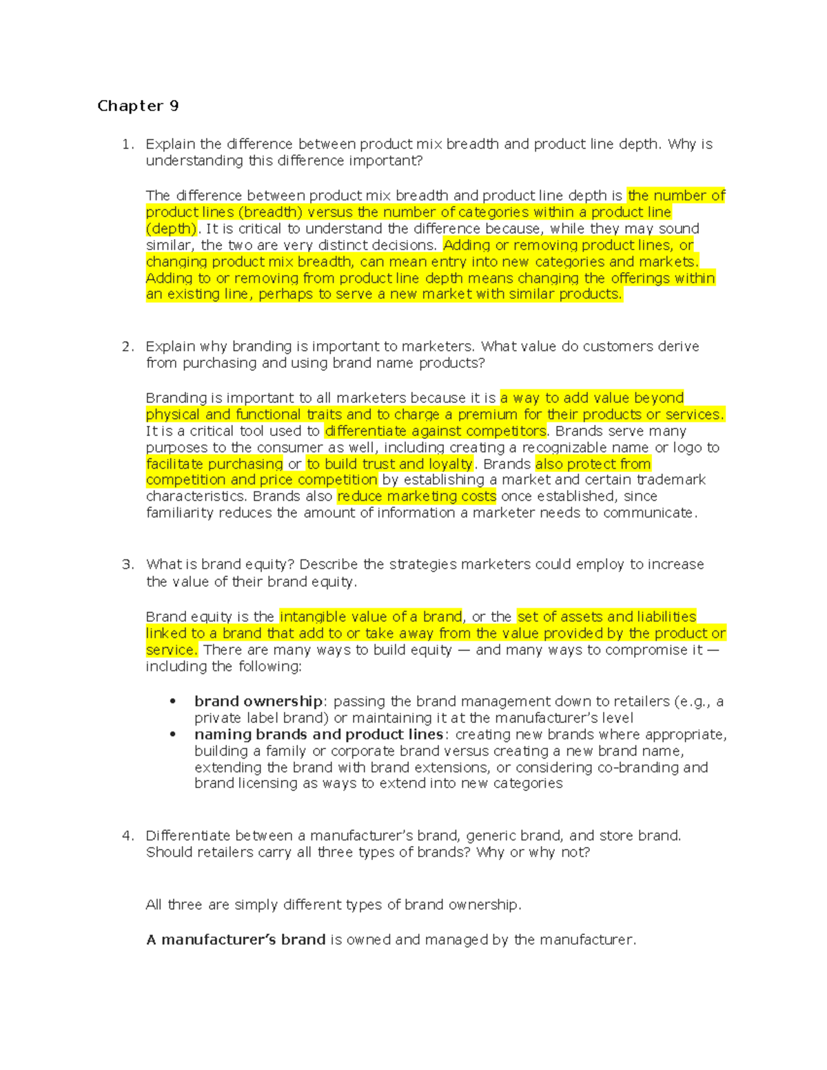 Chapter 9 - lecture notes - Chapter 9 Explain the difference between ...