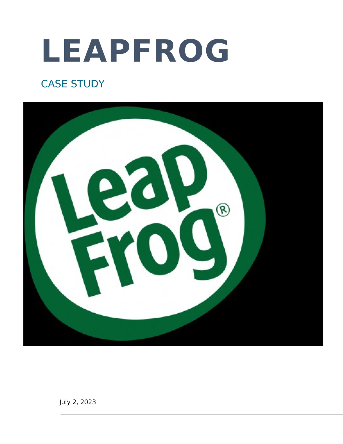 leapfrog case study answers