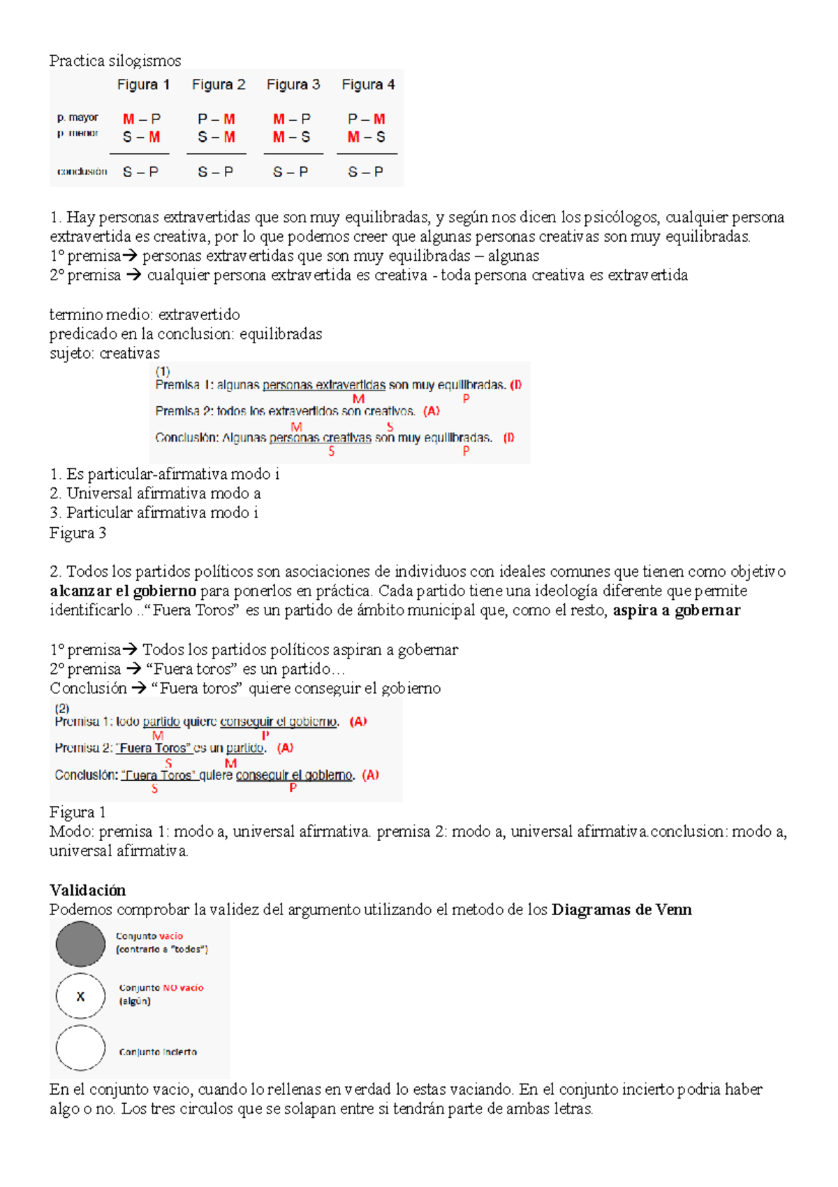 Practica Silogismos Y Diagramas De Venn- Con Ejemplos - Practica ...