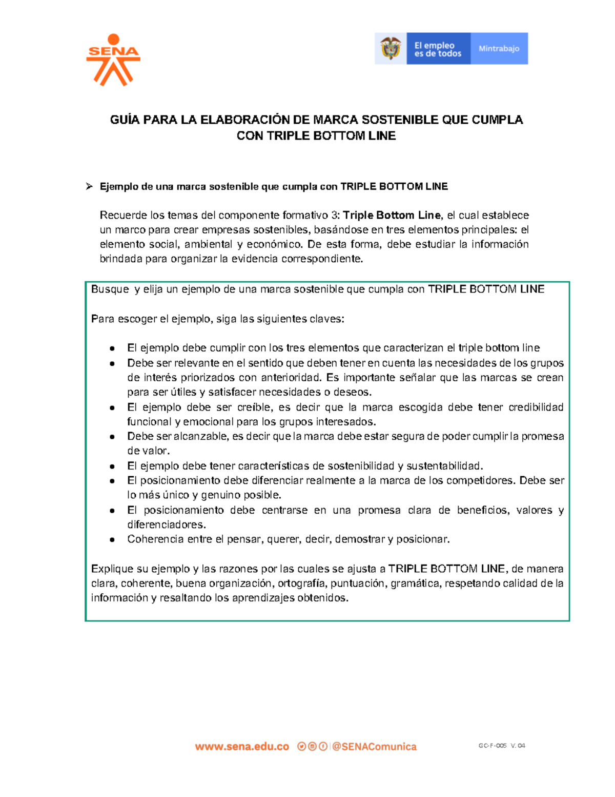 Anexo Ejemplo Triple Bottom Line 2402015 26 AA4 EV01 GCF 005 V. 04