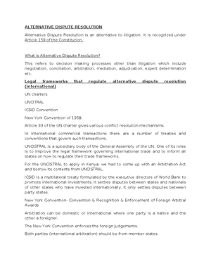 ADR Comprehensive - Good notes - Page 1 ALTERNATIVE DISPUTE RESOLUTION ...