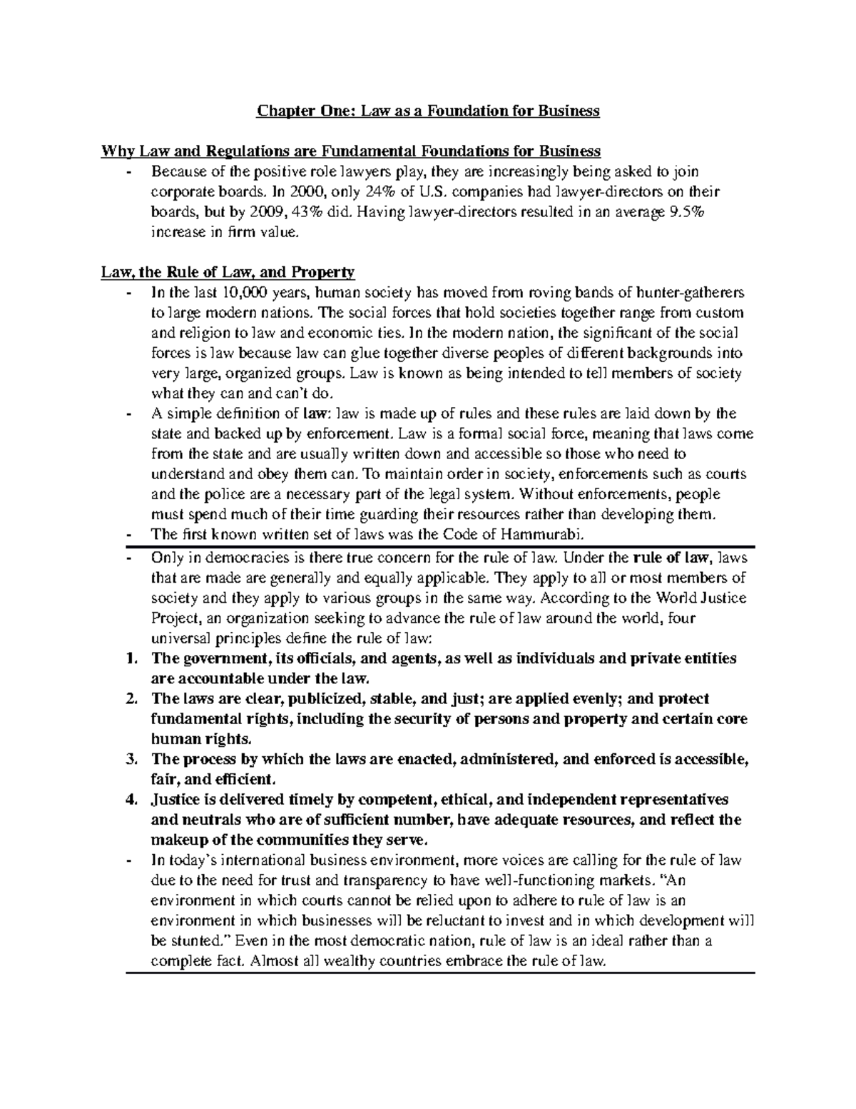 chapter-one-of-the-legal-and-regulatory-environment-of-business-1-chapter-one-law-as-a