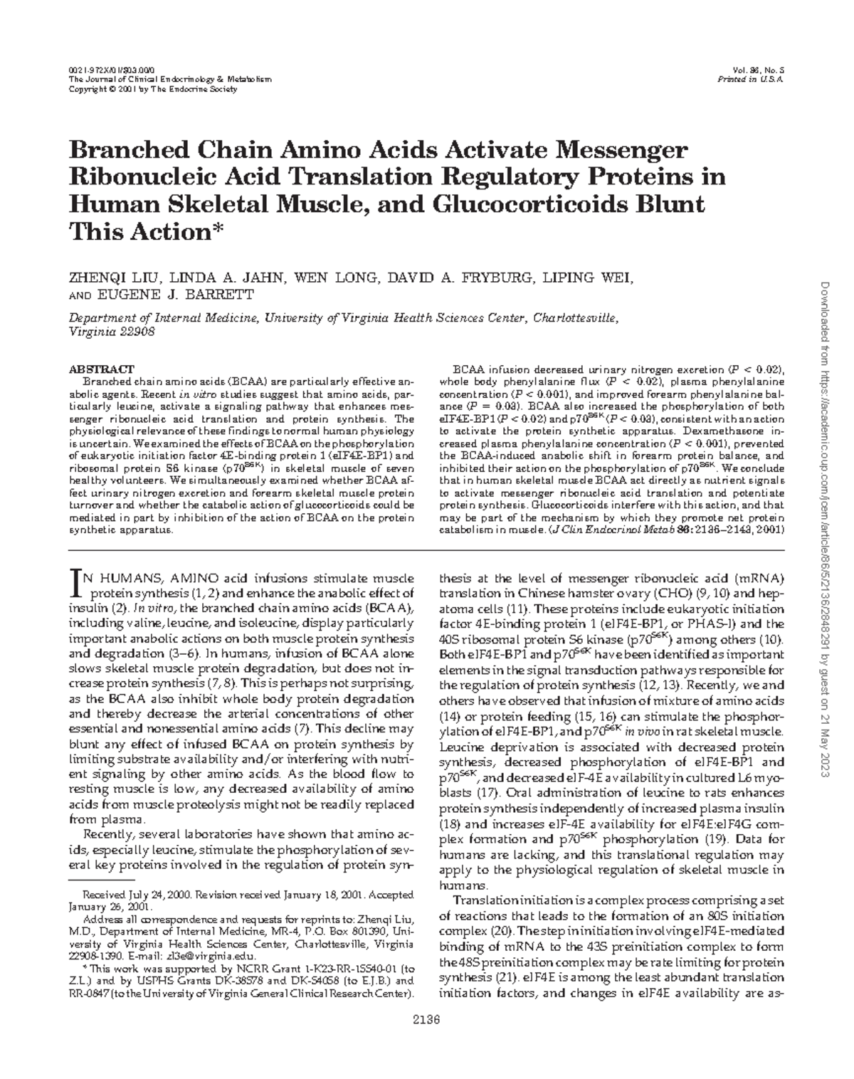 Bcaa y sinteiss de prote - Branched Chain Amino Acids Activate ...