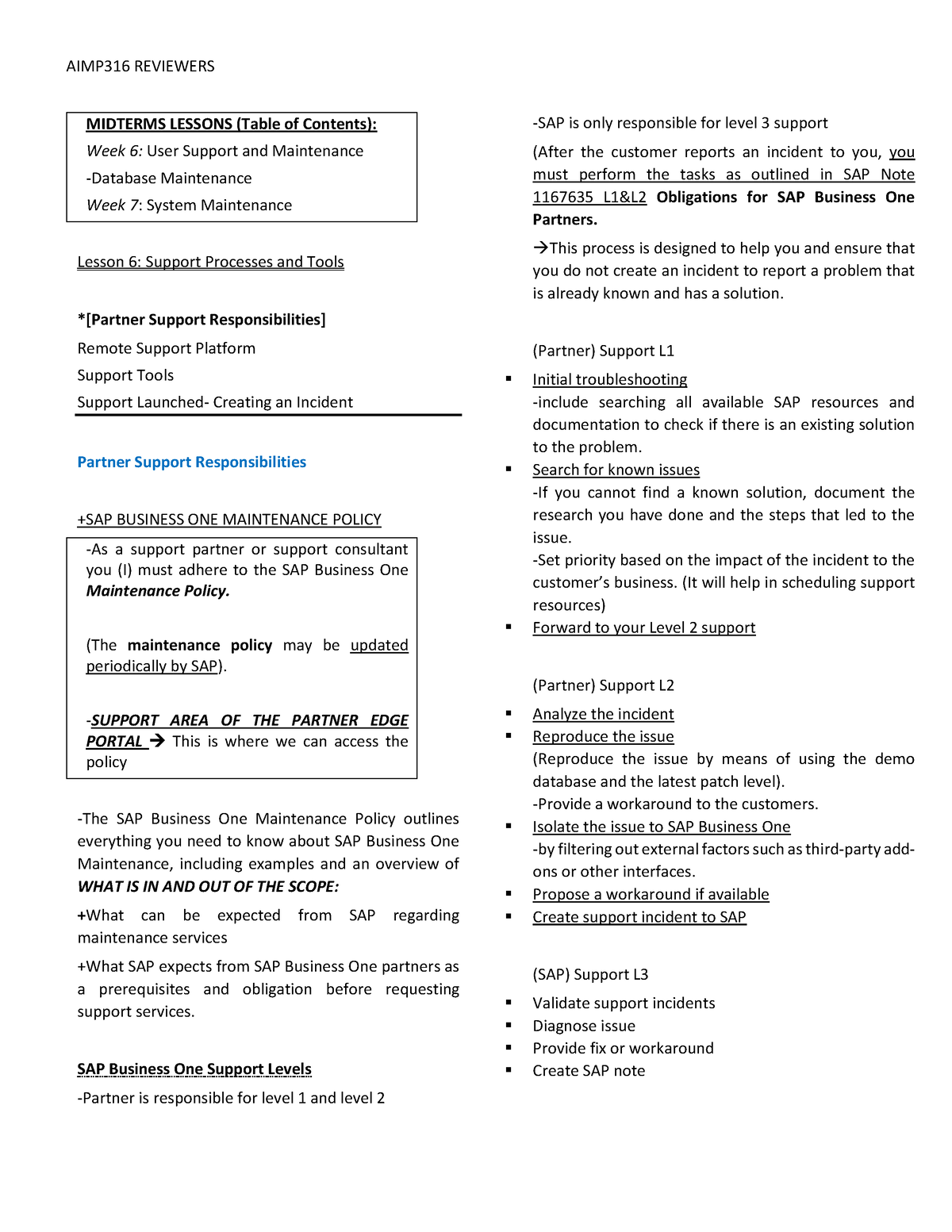 AIMP316- Midterms- Reviewers - MIDTERMS LESSONS (Table of Contents ...