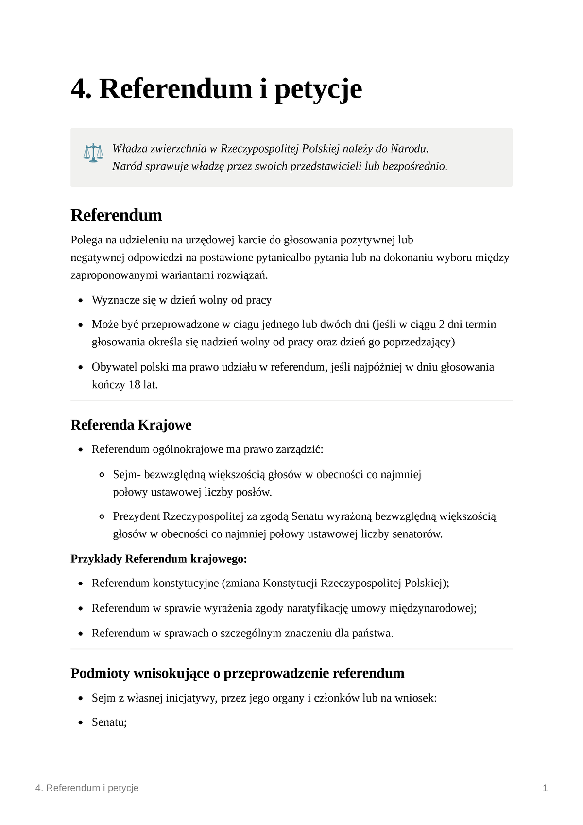 4 - ....cwiczenia - 4. Referendum I Petycje ####### ⚖ Władza ...