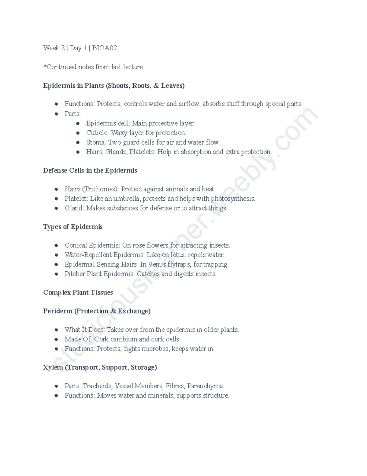 Week 2 | Day 1 | BIOA02 - studiciouslearner.weebly Week 2 | Day 1 ...