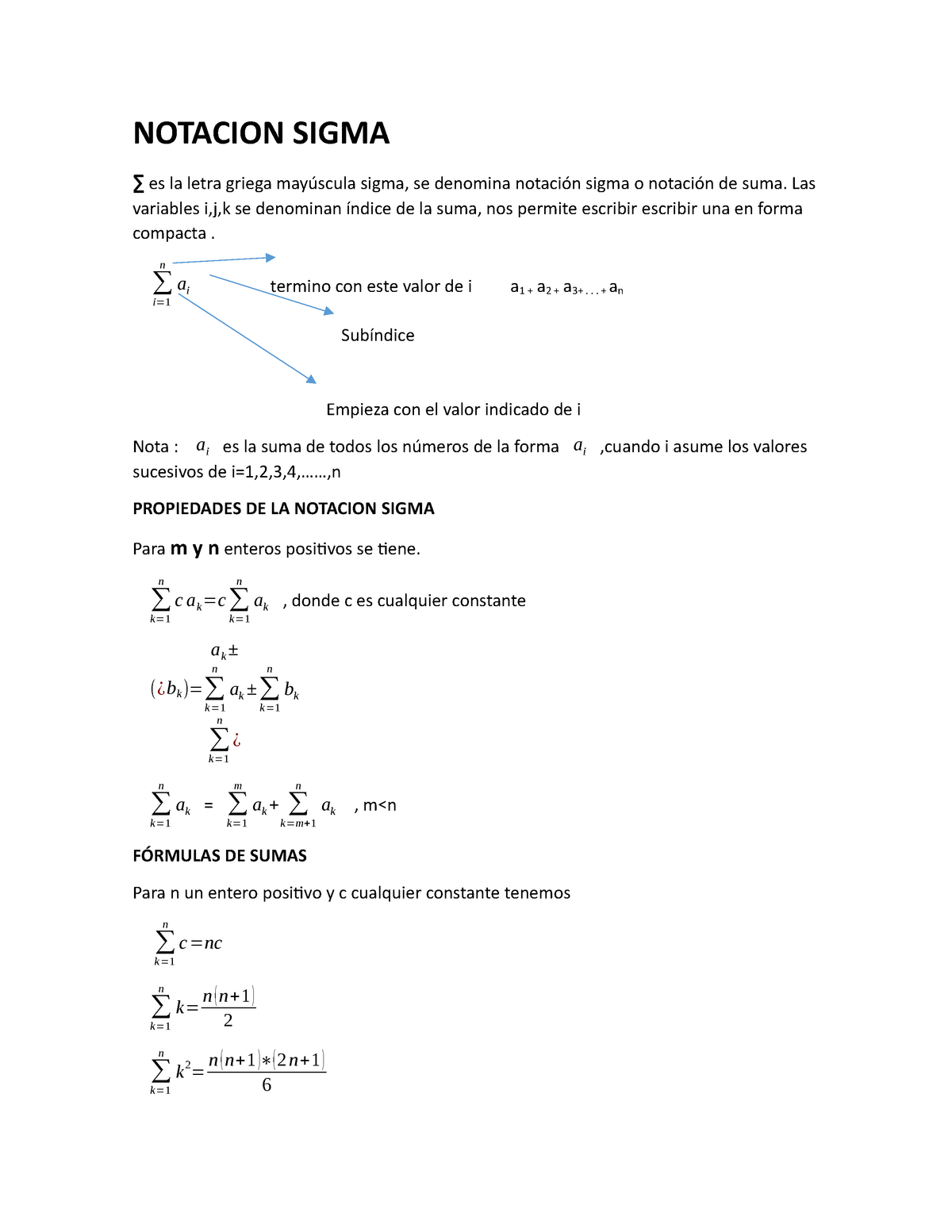 notación sigma