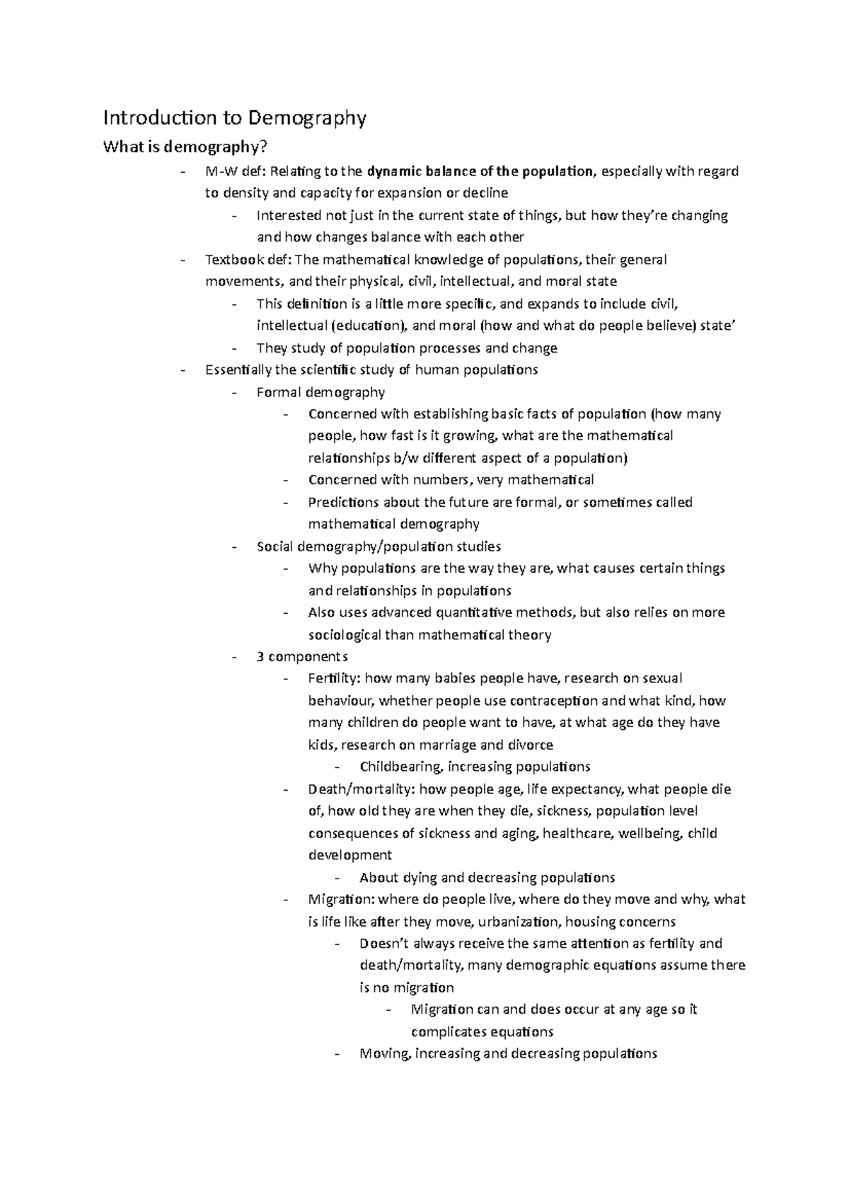 SOCI 234 Intro to Demography - Brauner-Otto - Introduction to ...
