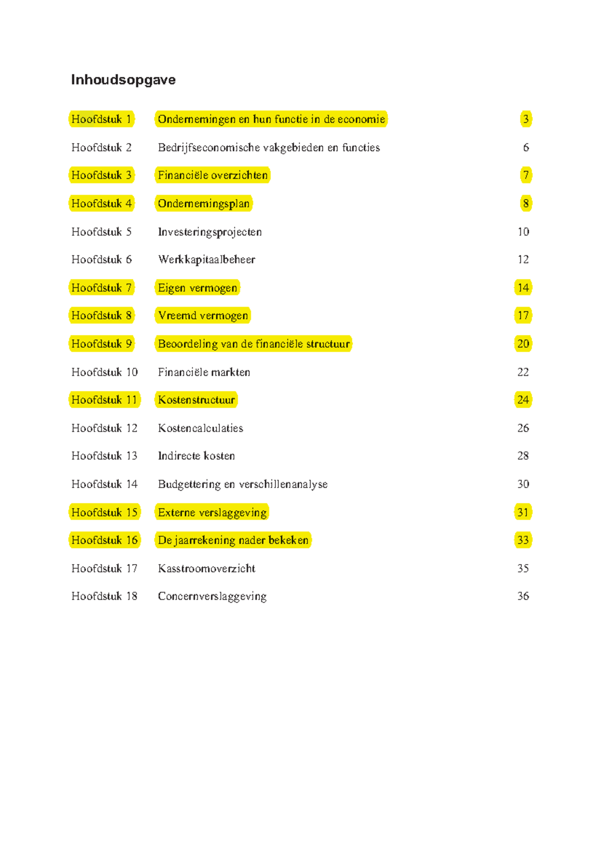 Samenvatting: Basisboek Bedrijfseconomie - Inhoudsopgave Hoofdstuk 1 ...