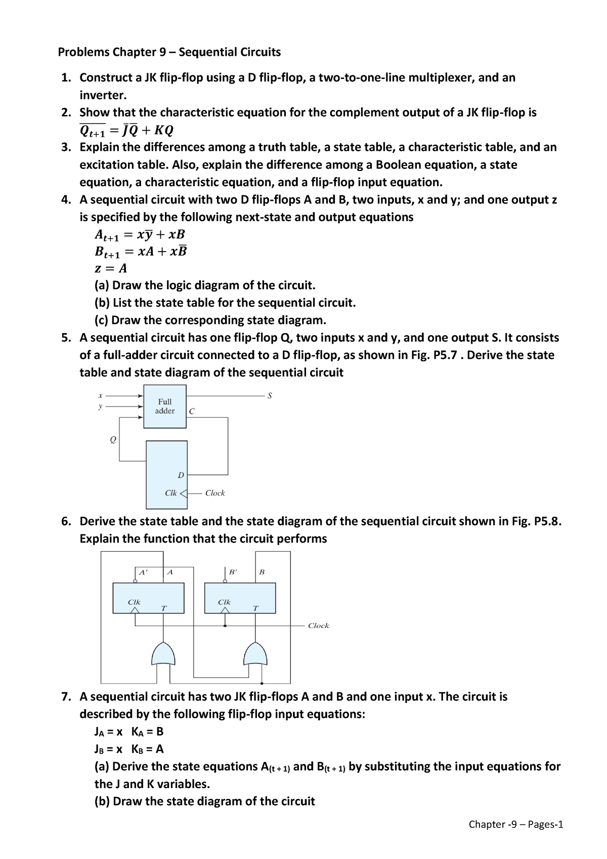 Problems Chapter 9 Contents - Chapter -9 – Pages- Problems Chapter 9 ...