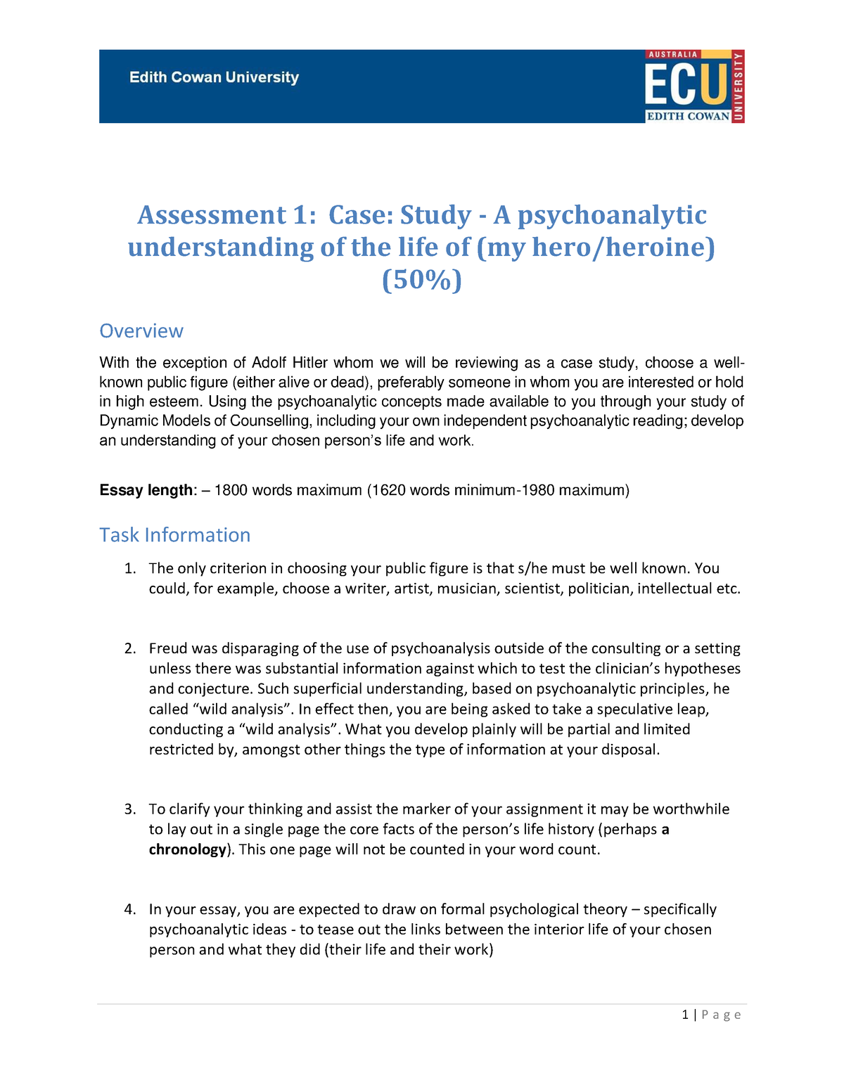 clinical case study of psychoanalytic