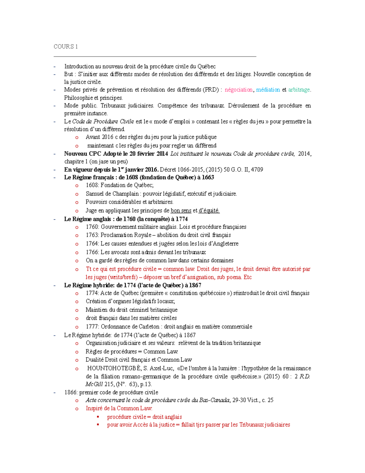 Droit judiciaire privé NDC - COURS 1 - Studocu