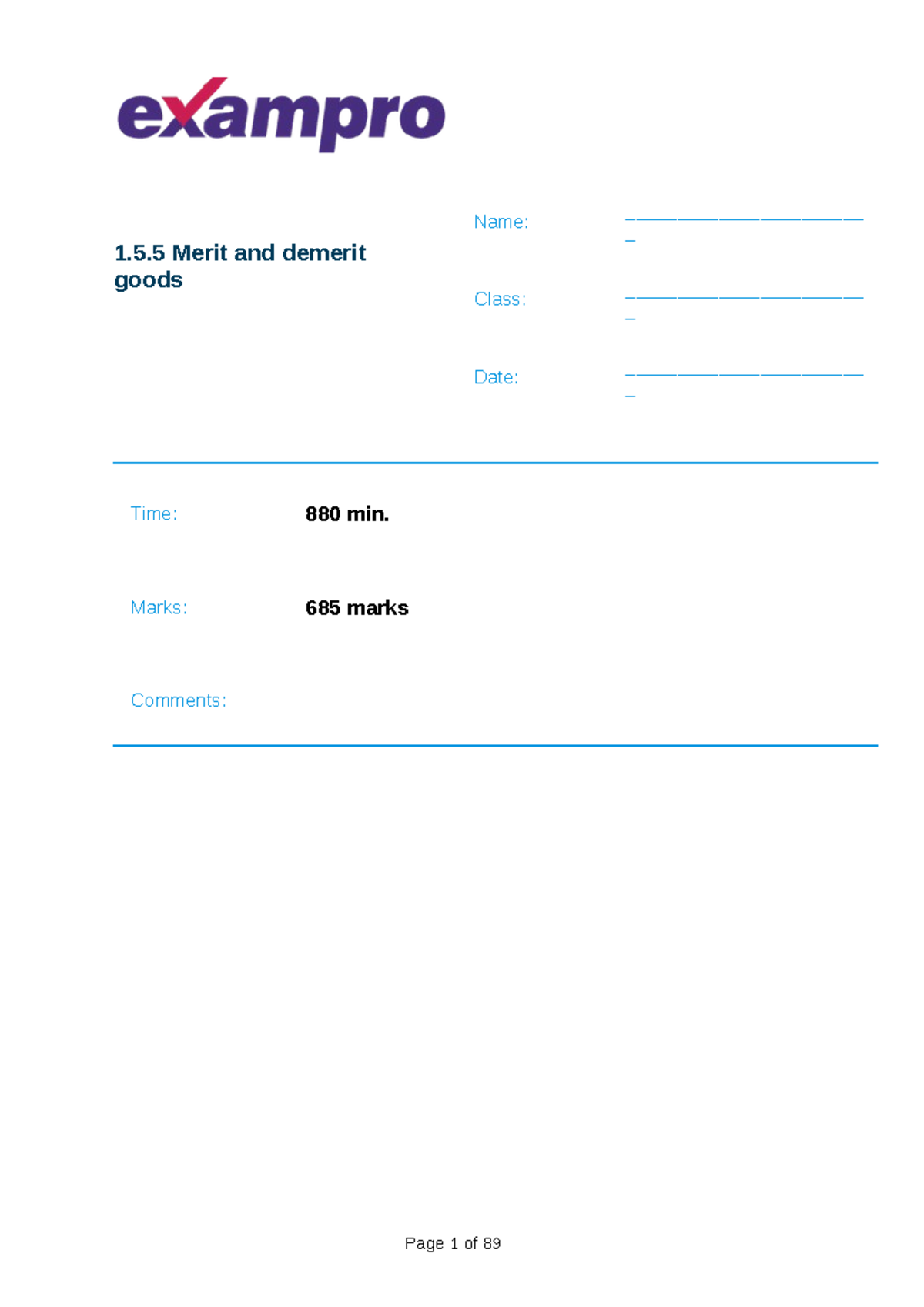 1.5 - 1.5 Merit and demerit goods Name: _______________________ _ Class