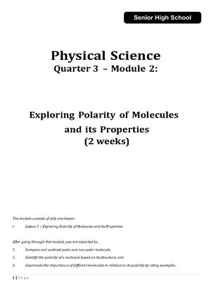 Physical Science Q4 Week 2 - Physical Science Quarter 4 – Module 1 1 ...