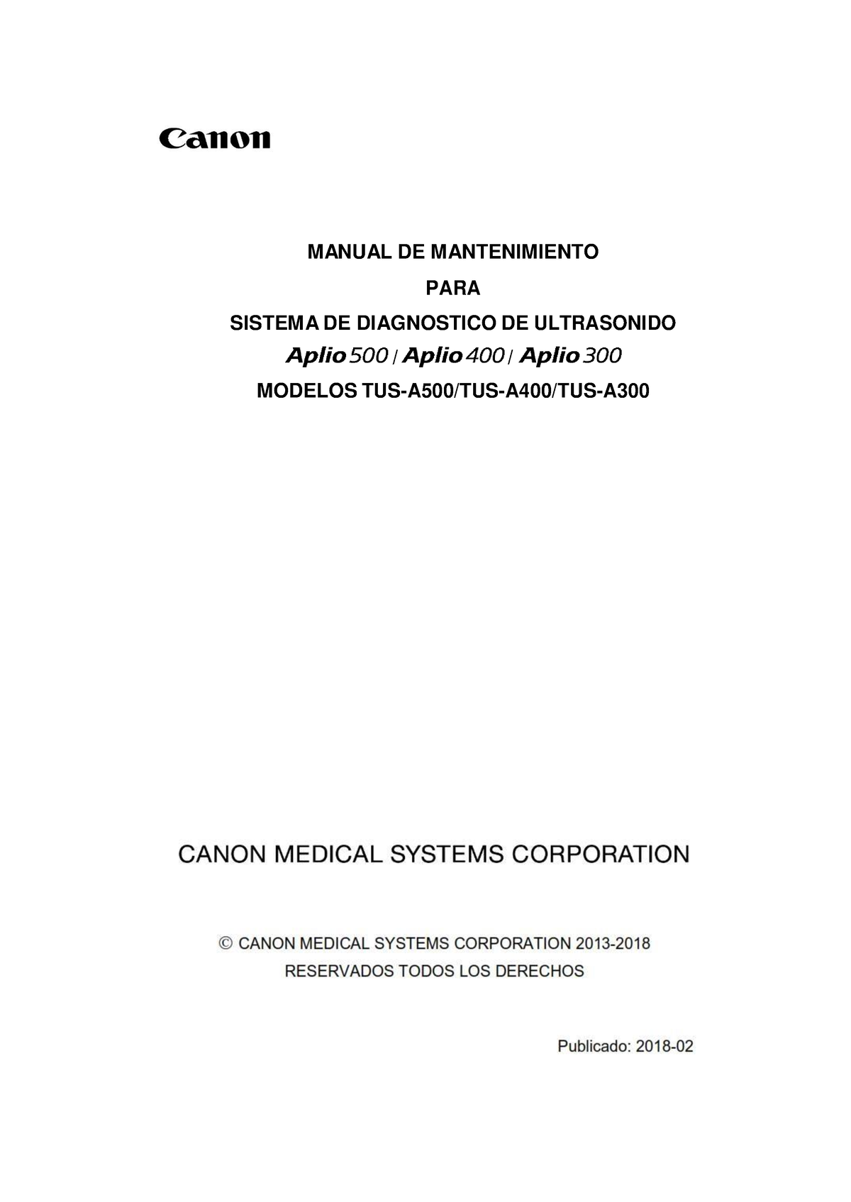 424176802 Manual Mantenimiento Aplio 300 Pdf - MANUAL DE MANTENIMIENTO ...