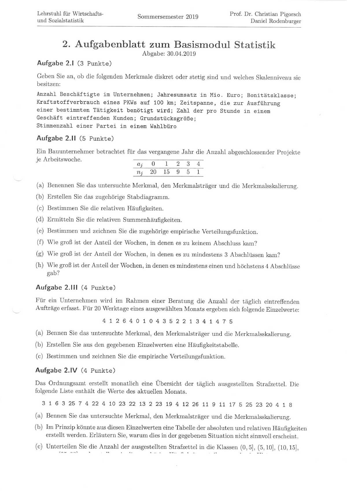 Musterloesung Aufgabenblatt 2 - Lehrstuhl Für Wirtschafts ...