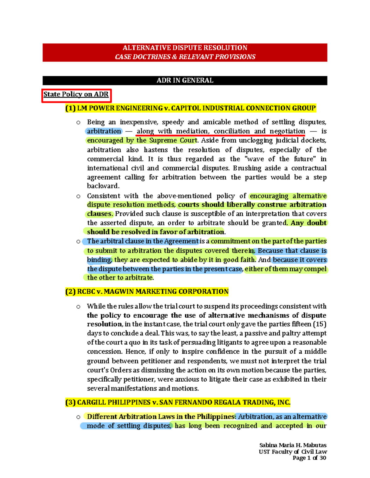 Alternative Dispute Resolution-Prelims-Reviewer - Sabina Maria H ...