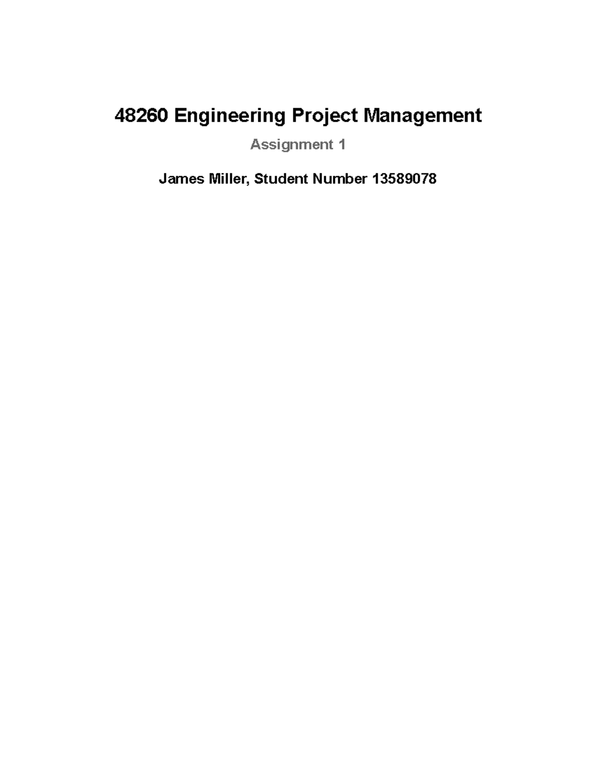 engineering project assignment