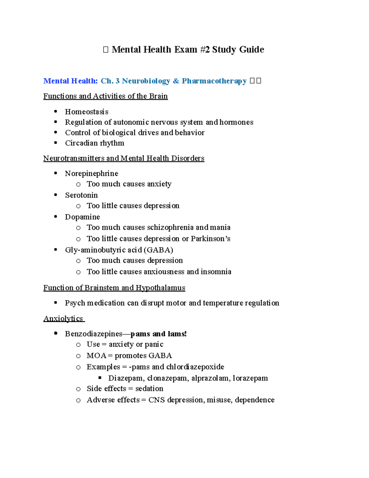 What Is Mental Health Exam