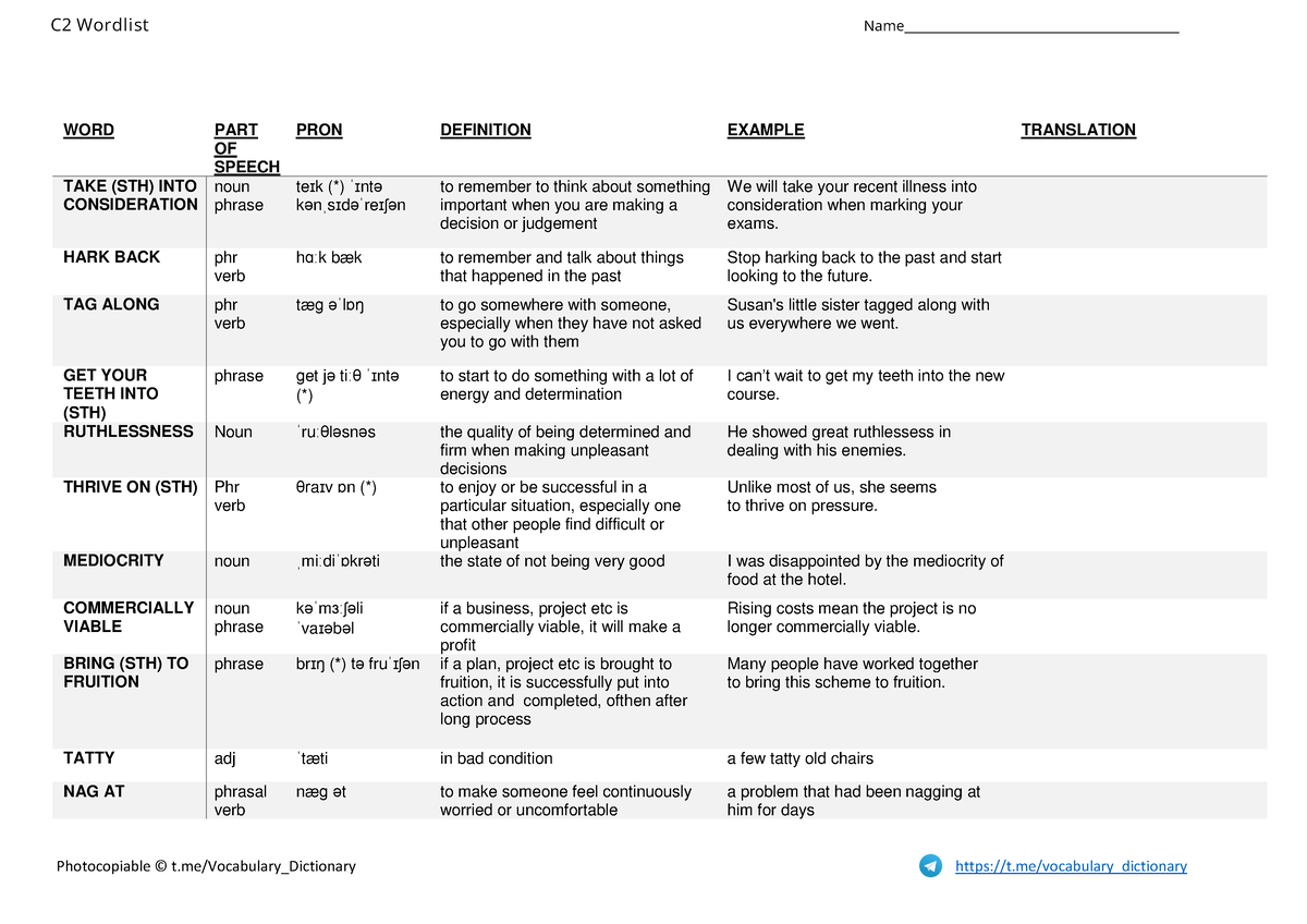 vocabulary-c2-wordlist-word-part-of-speech-pron-definition-example