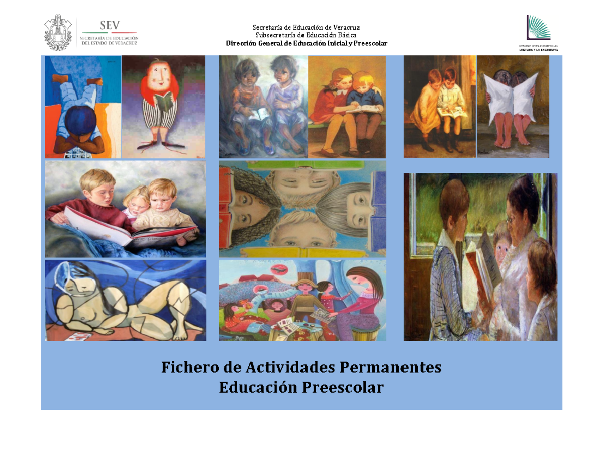 Fichero de actividades preescolar - Fichero de Actividades Permanentes