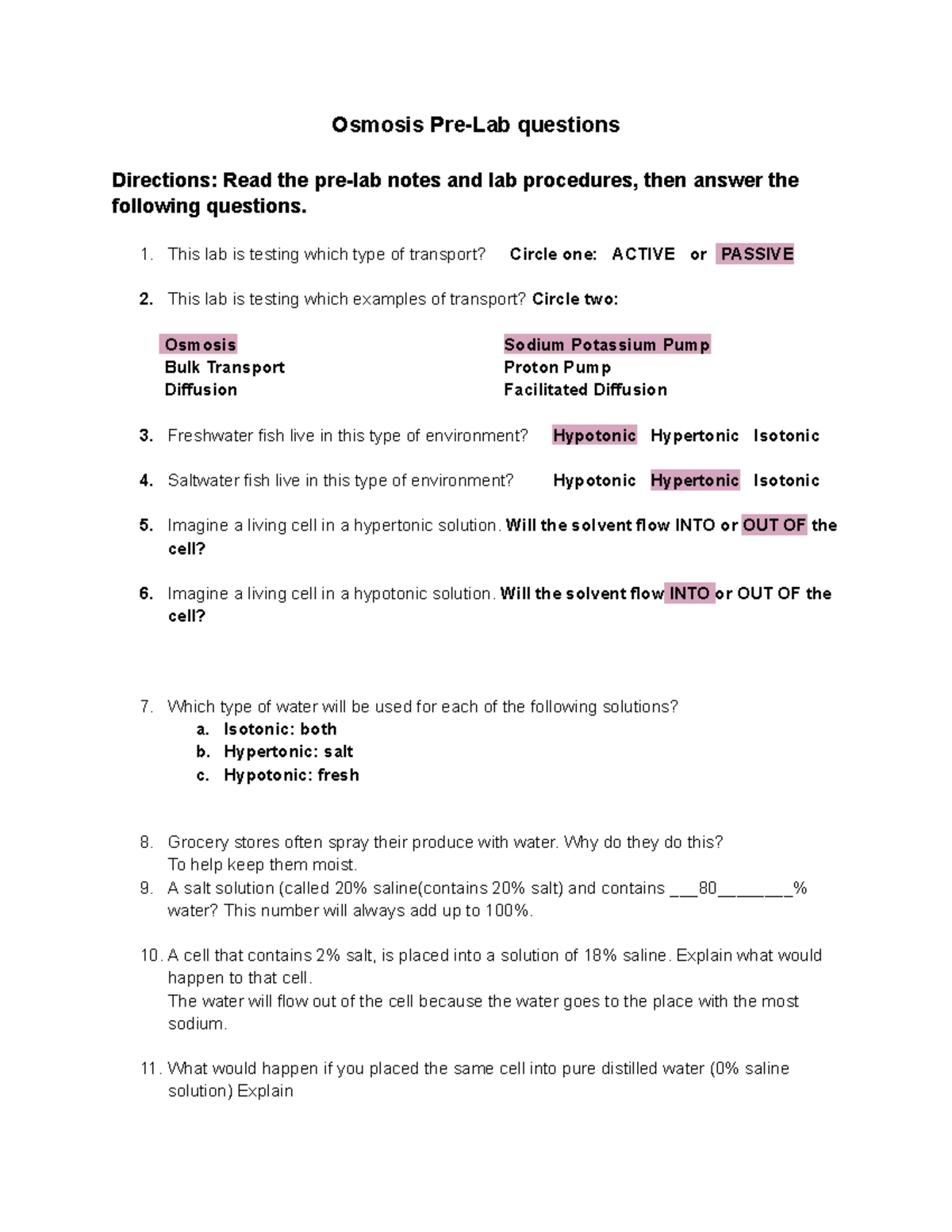 Copy of Gummy Bear Osmosis PreLab questions Osmosis PreLab