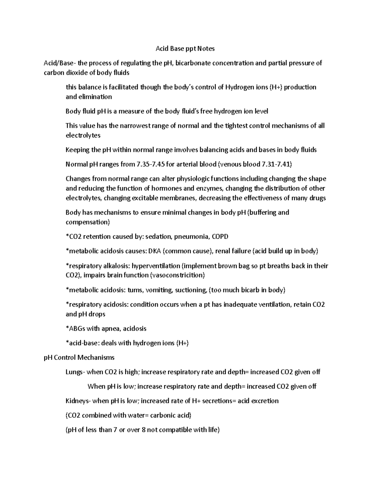 Acid base ppt notes - Acid Base ppt Notes Acid/Base- the process of ...