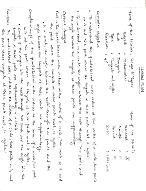 Lesson Plan Bed Mathematics Studocu