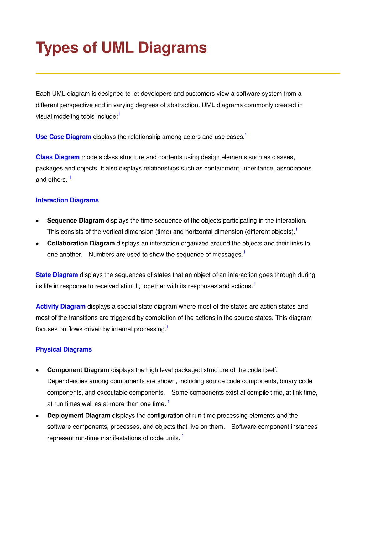 Types Of Uml Diagrams Types Of Uml Diagrams Each Uml Diagram Is Designed To Let Developers And 8203